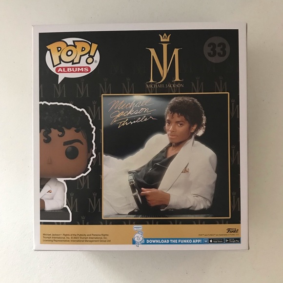 Funko Pop! Michael Jackson #33 in front of album cover -P - Picture 3 of 8